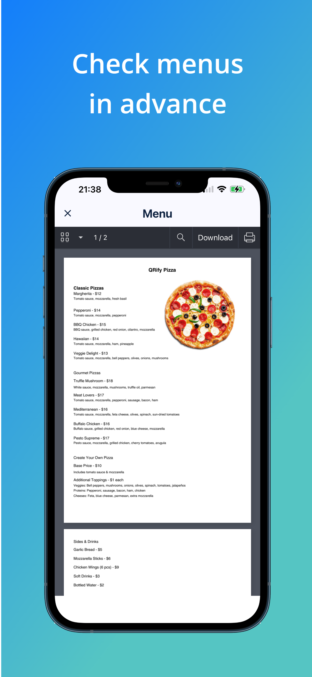 QRify – app screenshot